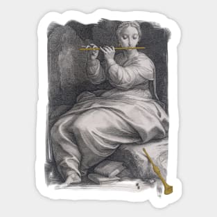 Euterpe With Flute Sticker